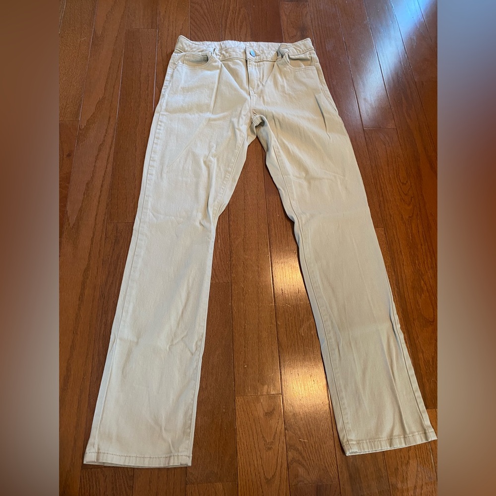 Girls Wonder Nation Khaki Straight-Leg Pants, Size 18